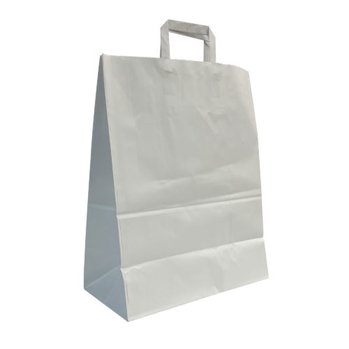 Unbranded White Paper Bags 13” x 7” x 17” | 200/case