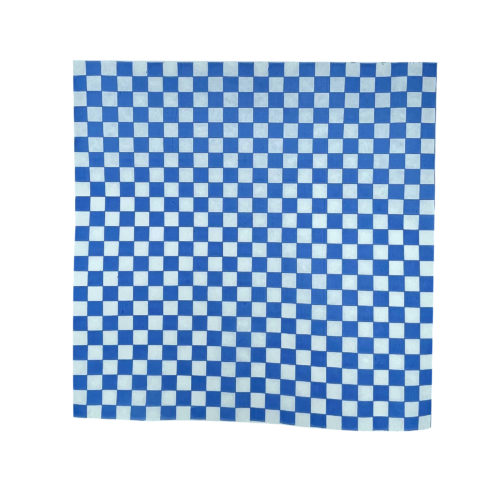 12" x 12" Grease Proof Paper - Blue Gingham | 1000/case